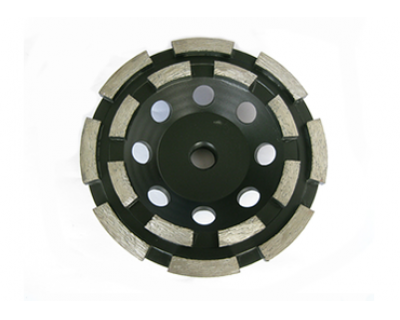 Double rows diamond cup grinding wheel